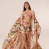 %100 saf Mulberry ipek kumaştan Golden Alhambra bustiyer şort ve kimono set boydan görünüm